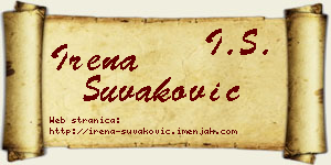 Irena Šuvaković vizit kartica